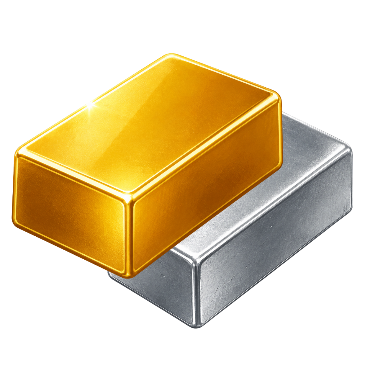 Gold and silver bars